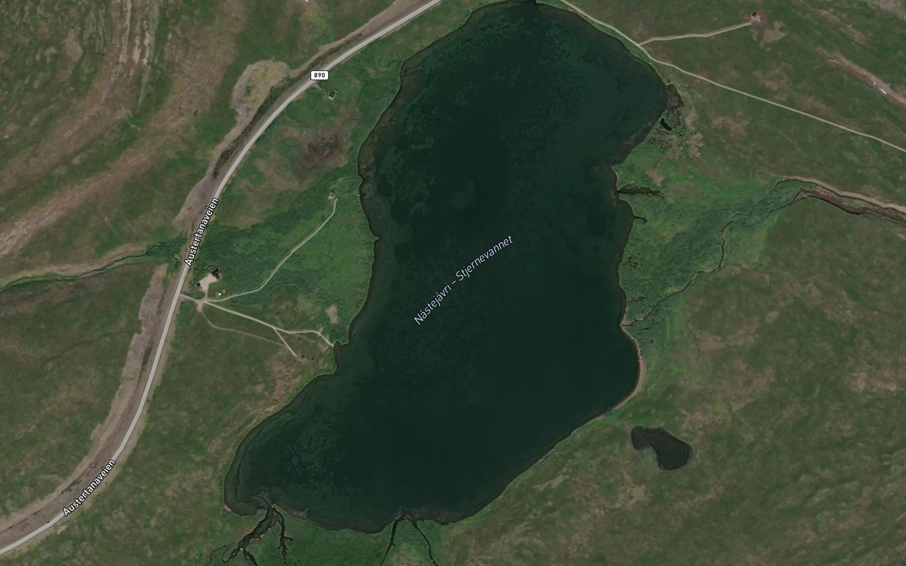 Satellite map of the Nastejavri