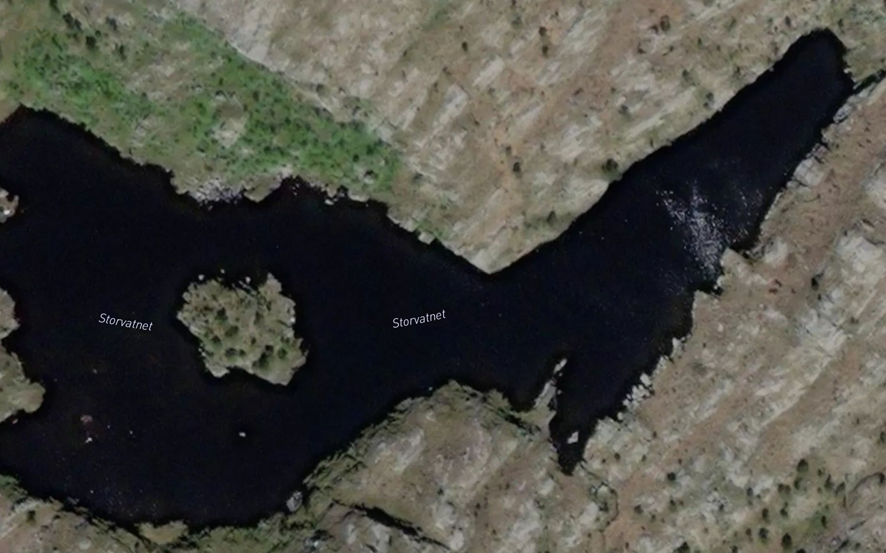 Satellite map of the Storvatnet