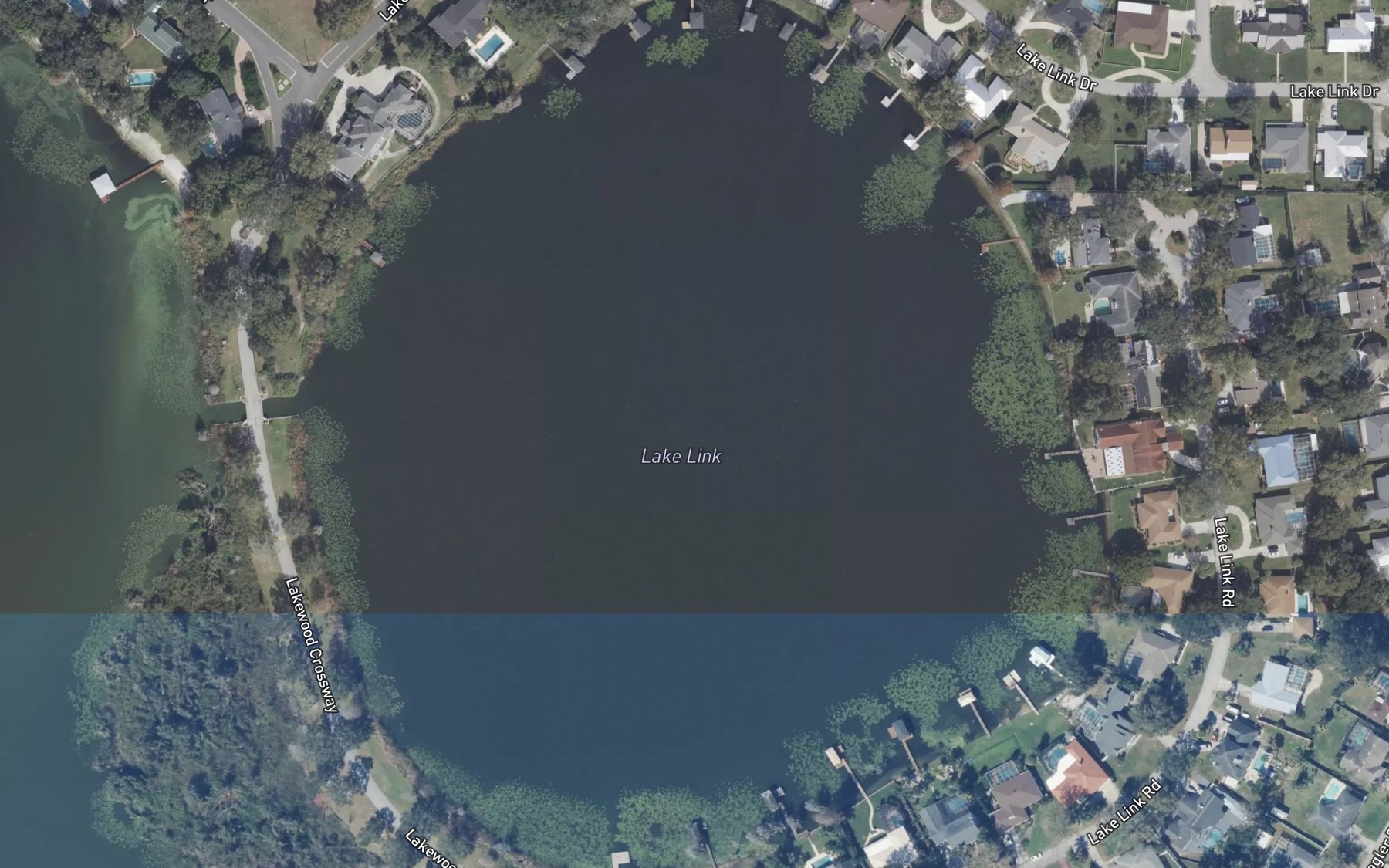 Satellite map of the Lake Link