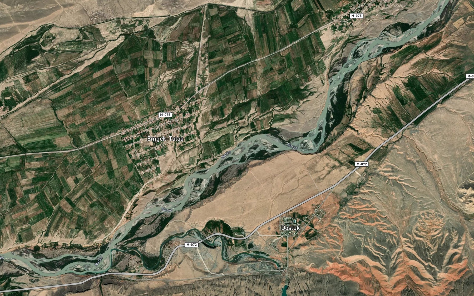 Satellite map of the Kichi-Karatal