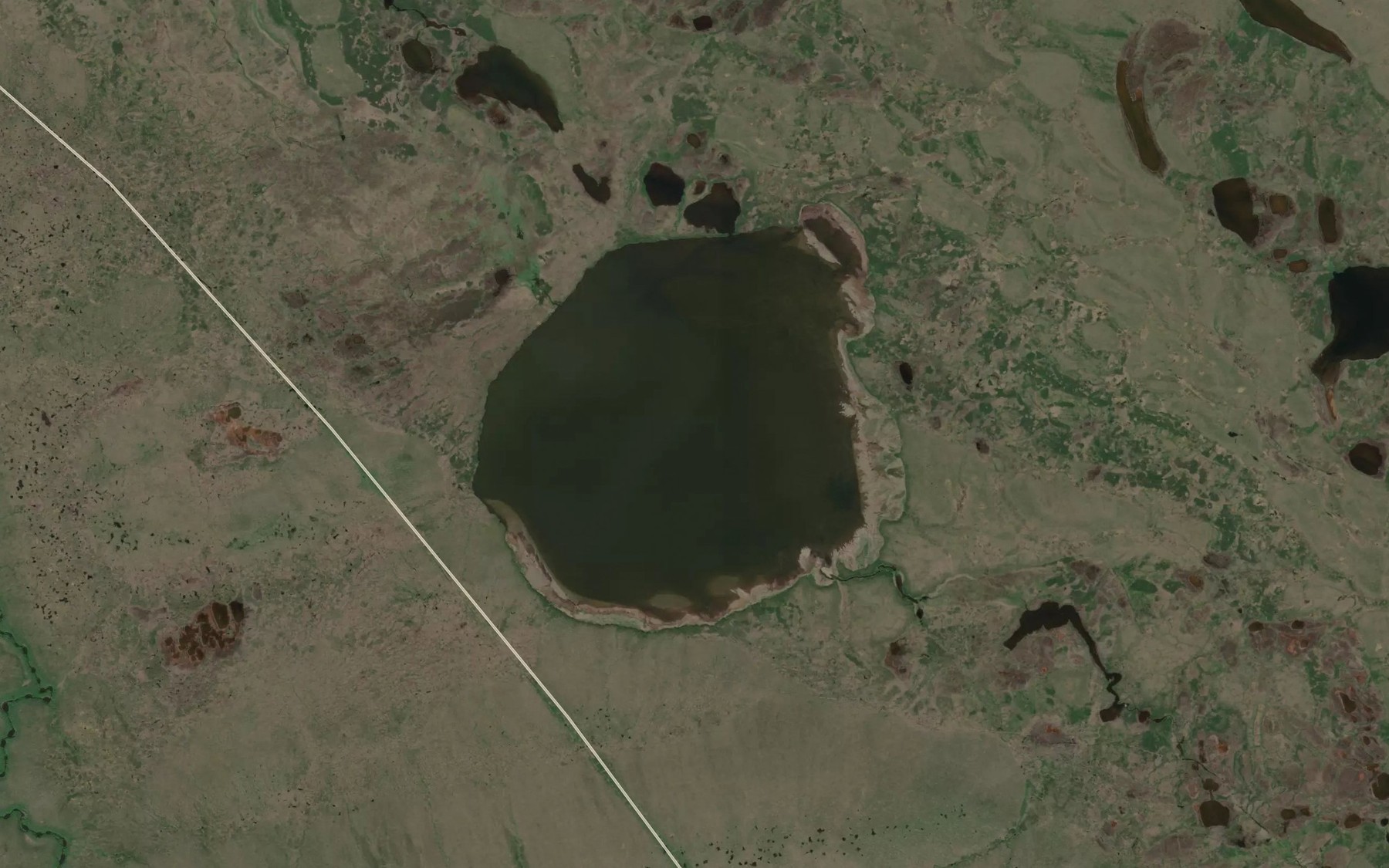 Satellite map of the Imaiknik Lake