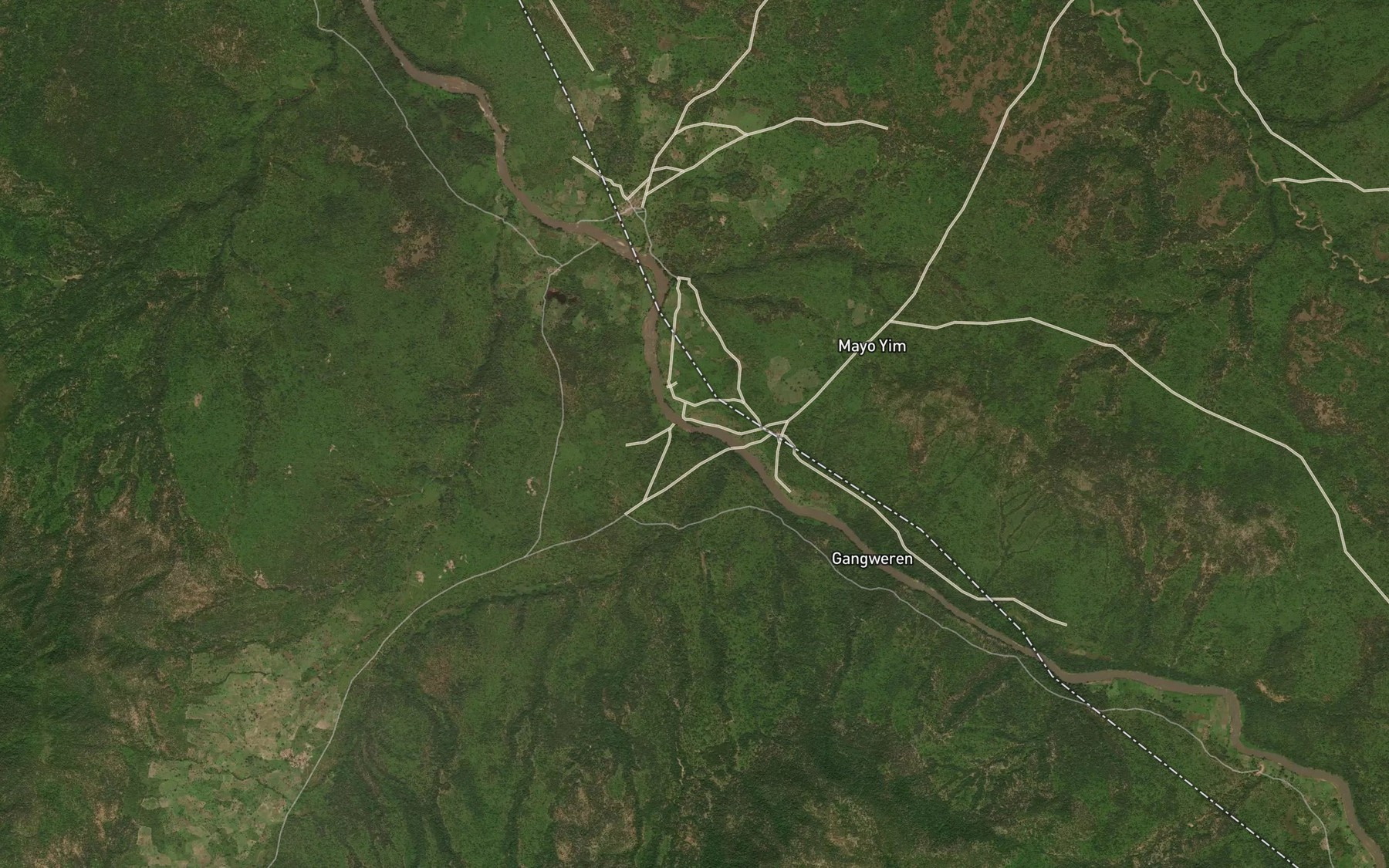 Satellite map of the RiverKau