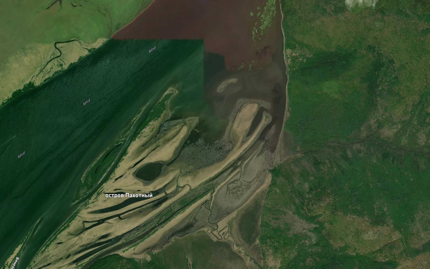 Satellite map of the Bukhta Romanovskaya