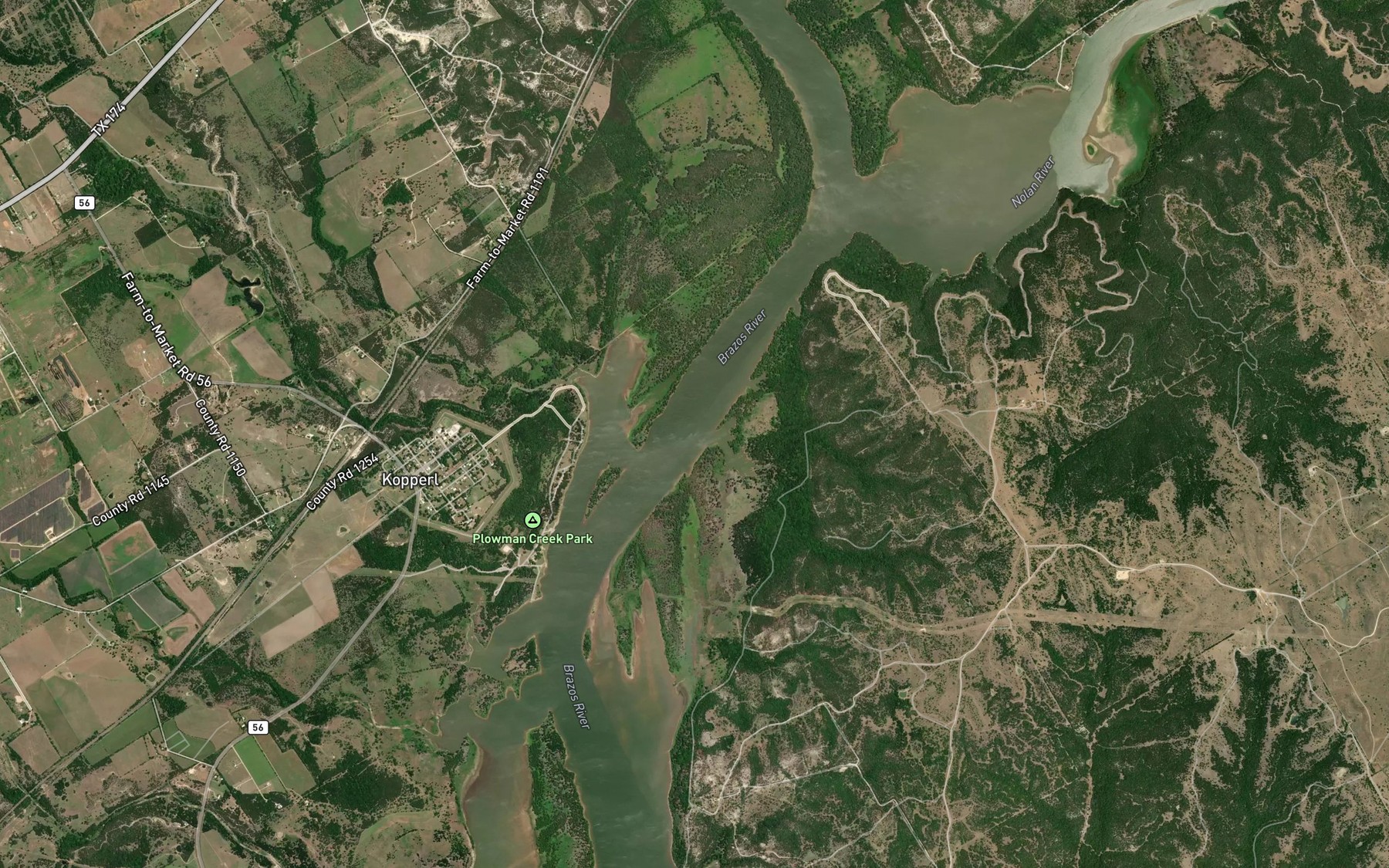 Satellite map of the Phelps Creek
