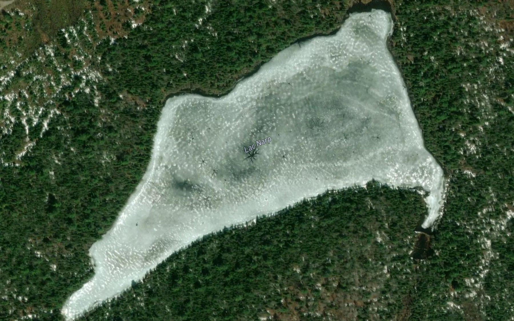 Satellite map of the Lac Narp