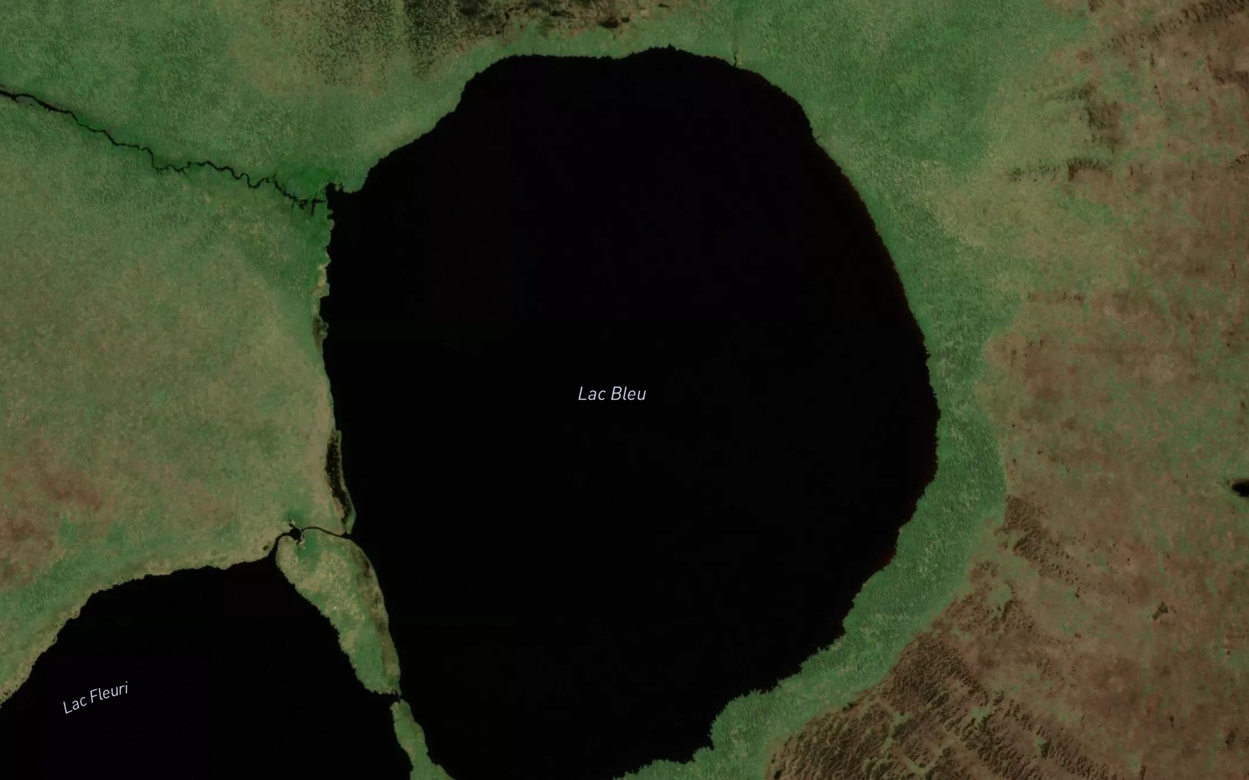Satellite map of the Lac Bleu