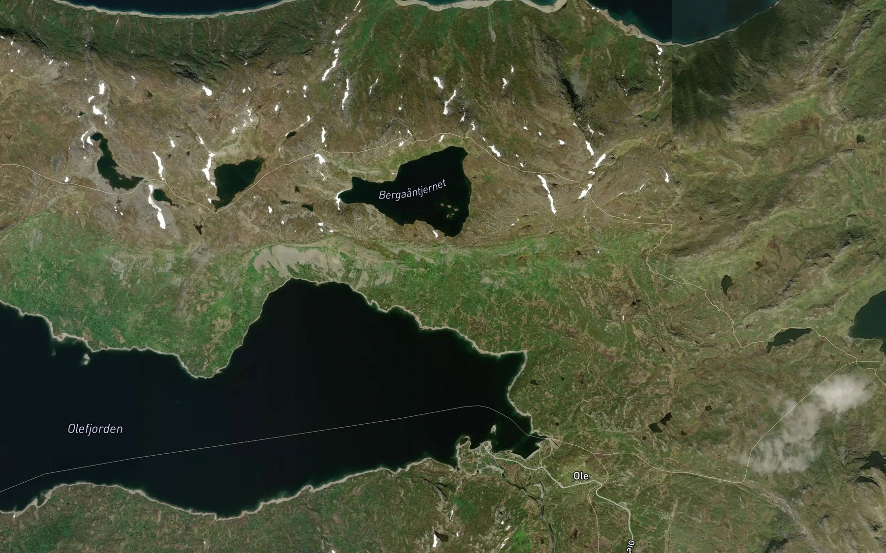 Satellite map of the Bergaane