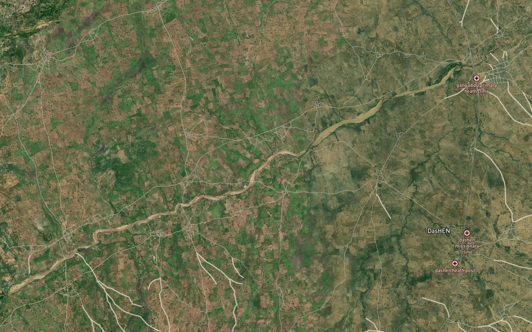Satellite map of the Mayo Kenu