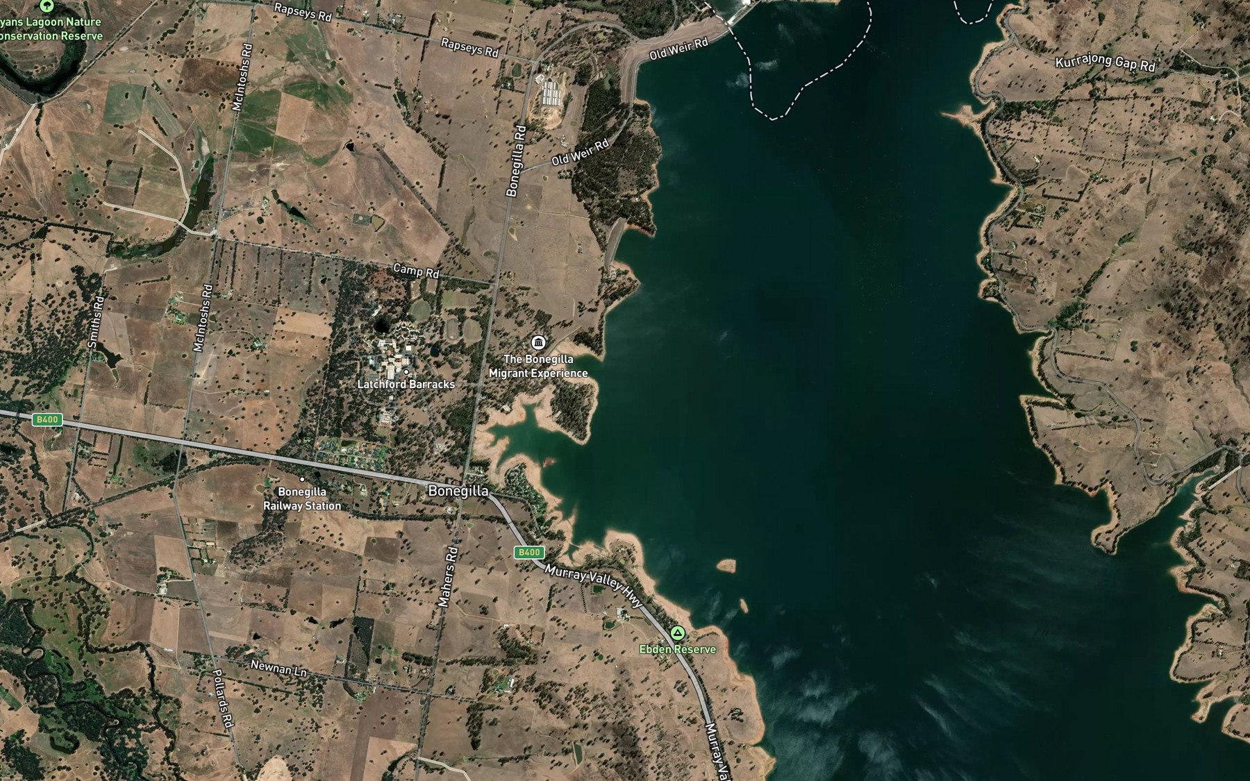 Satellite map of the Kookaburra Point