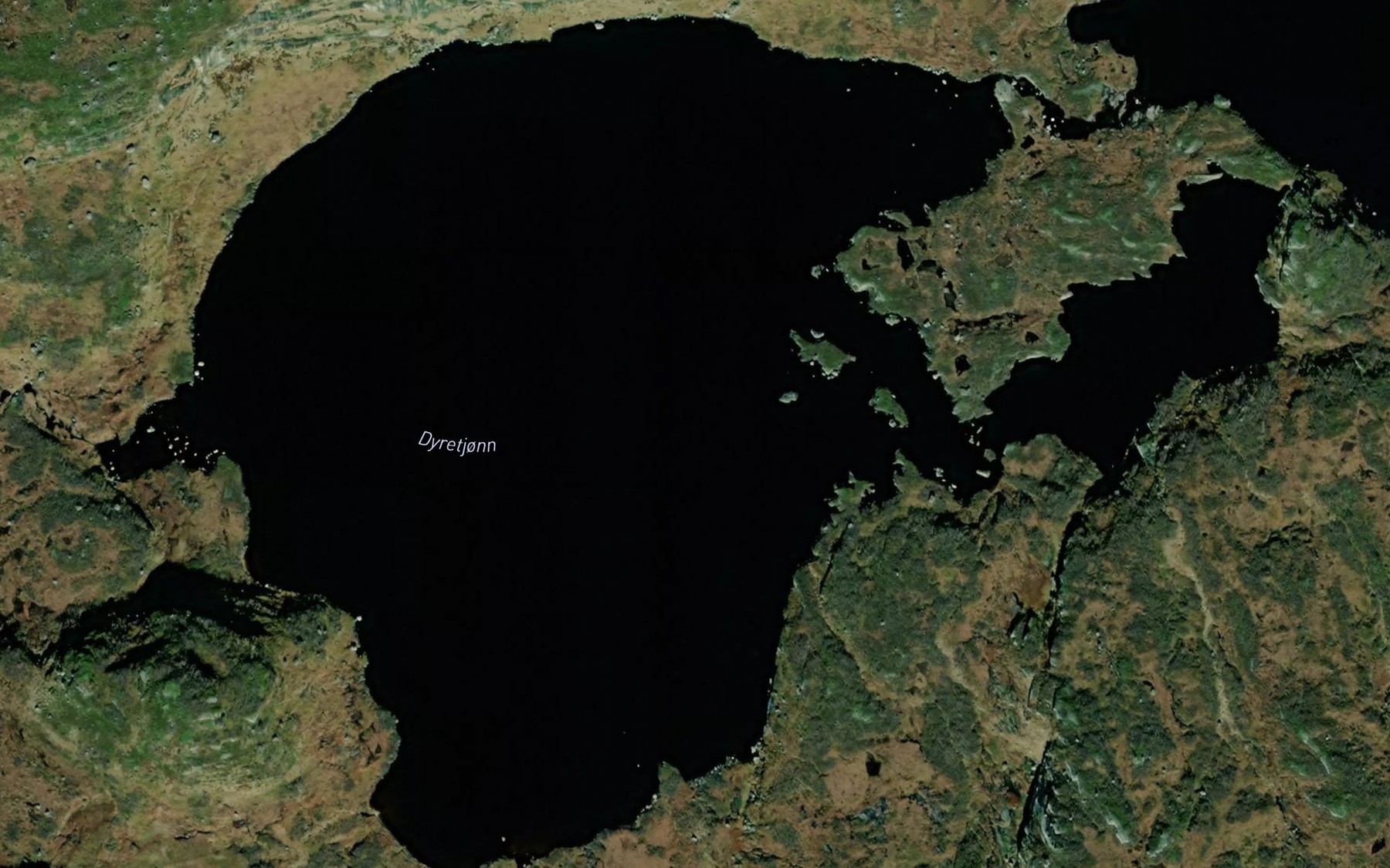 Satellite map of the Dyretjonn
