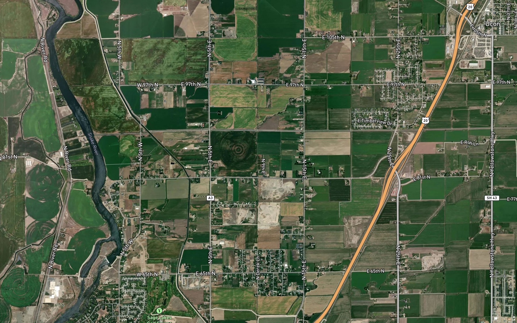 Satellite map of the Cook-Koster Lateral