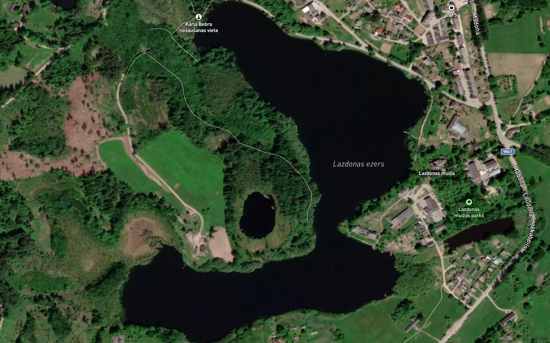 Satellite map of the Lazdonas Ezers