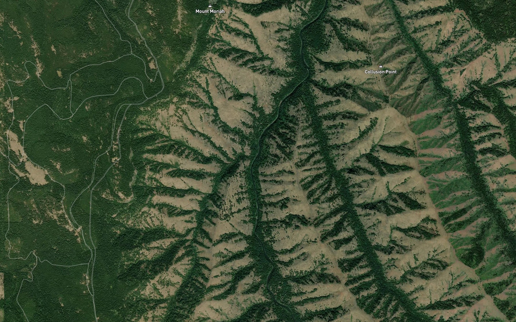 Satellite map of the Eagle Creek