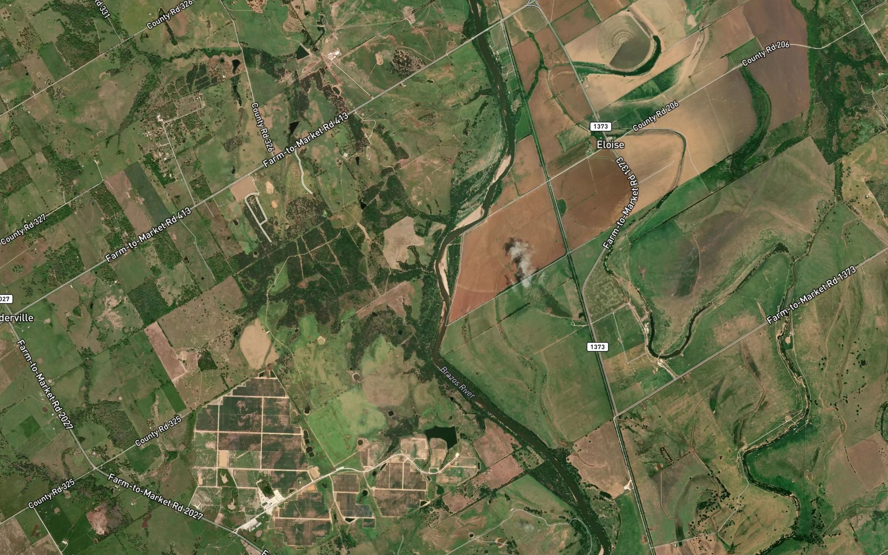 Satellite map of the Darting Minnow Creek