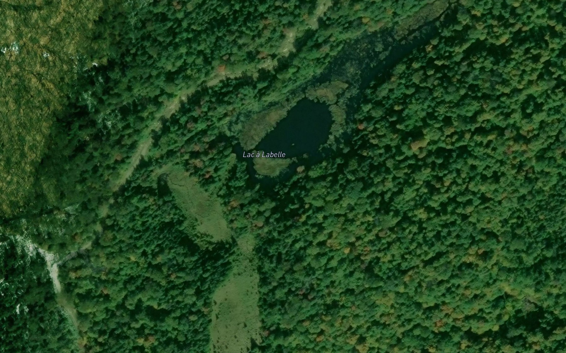 Satellite map of the Lac a Labelle