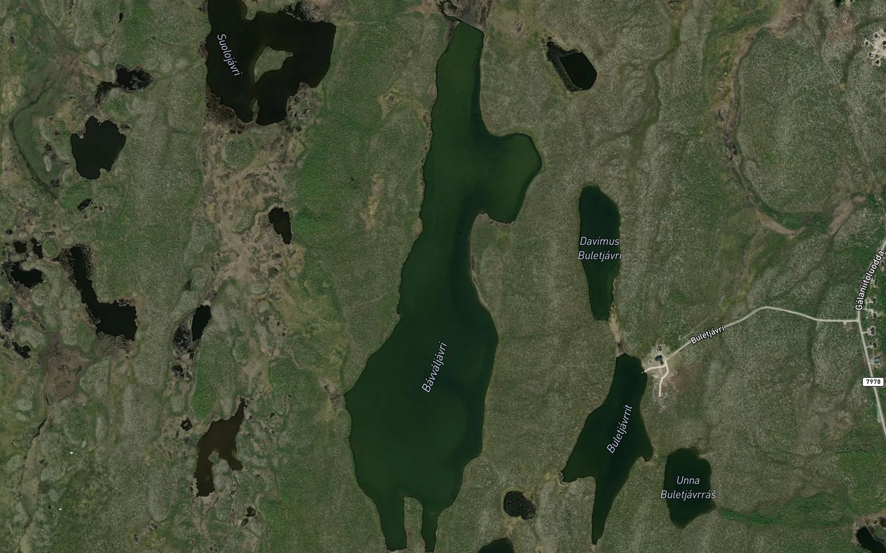Satellite map of the Bavvaljavri