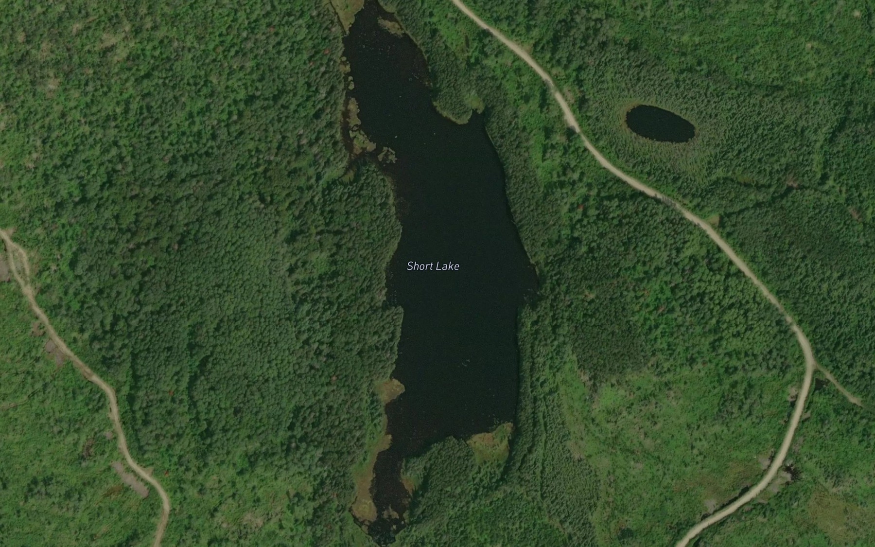 Satellite map of the Short Lake