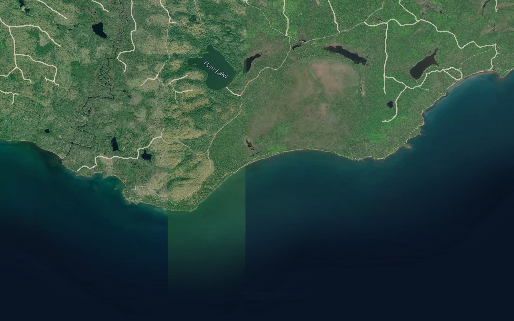 Satellite map of the Hoar Creek
