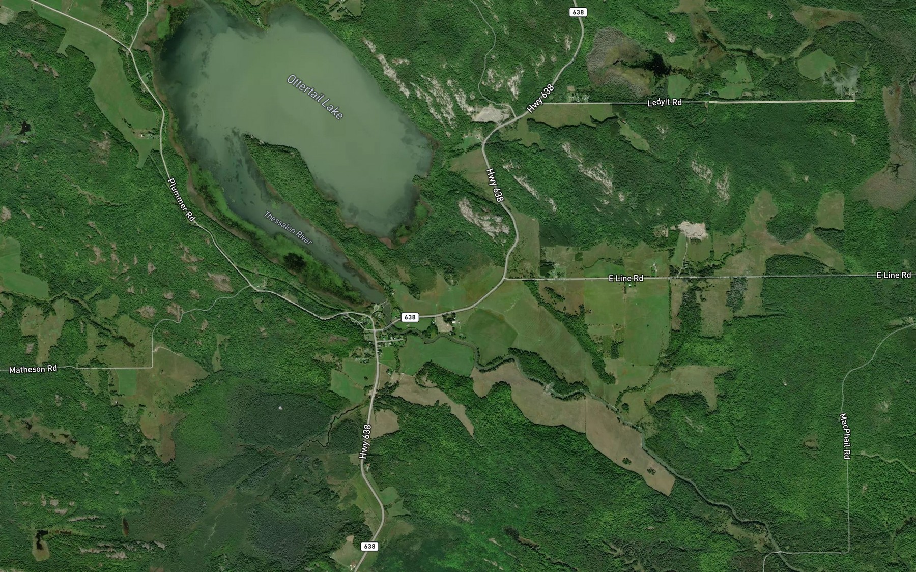 Satellite map of the Black Creek