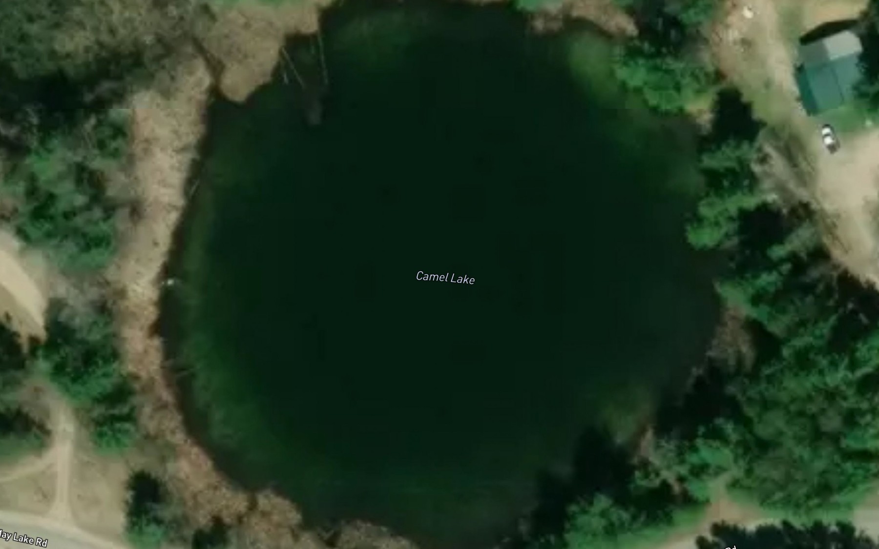 Satellite map of the Camel Lake