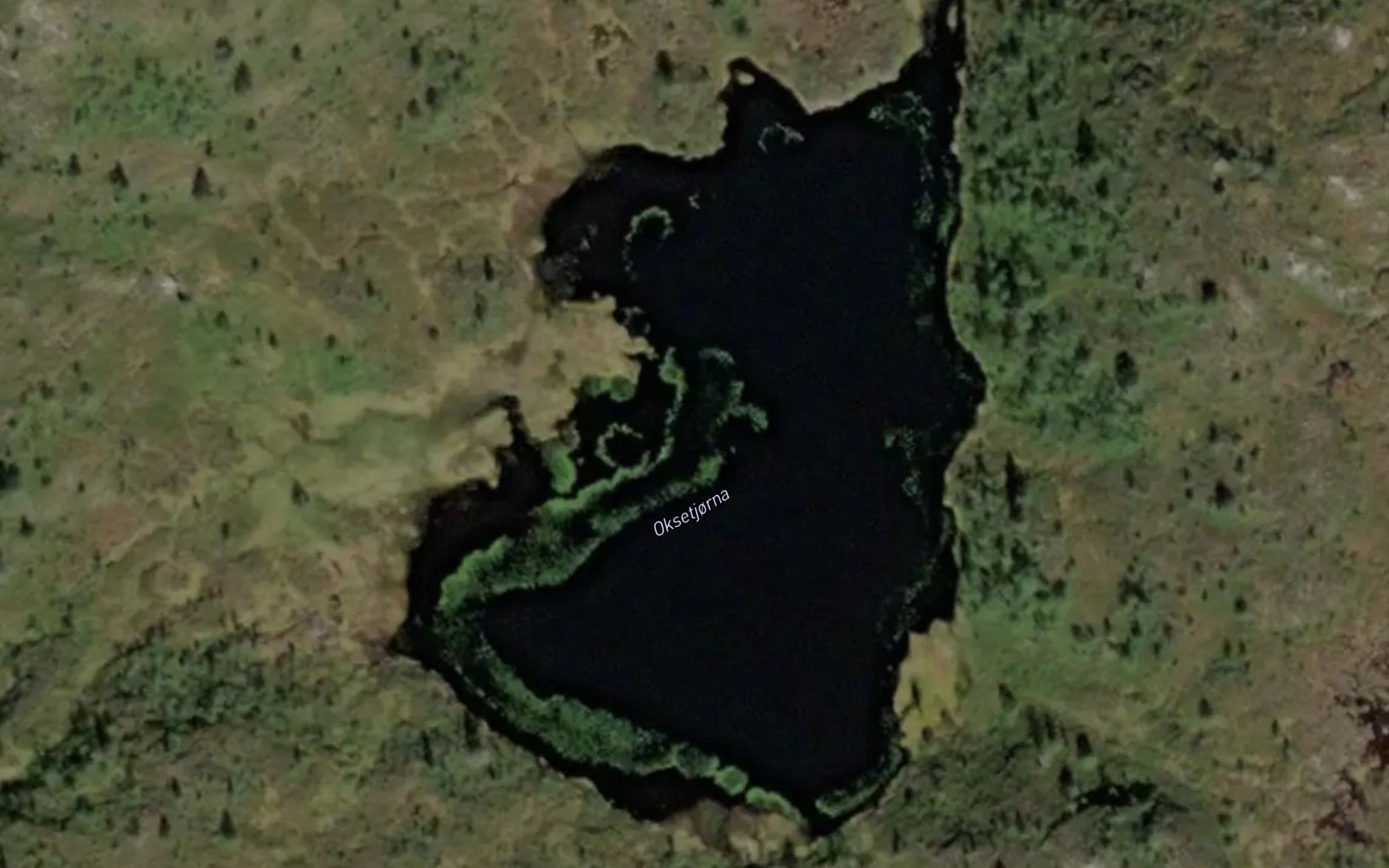 Satellite map of the Oksetjorna