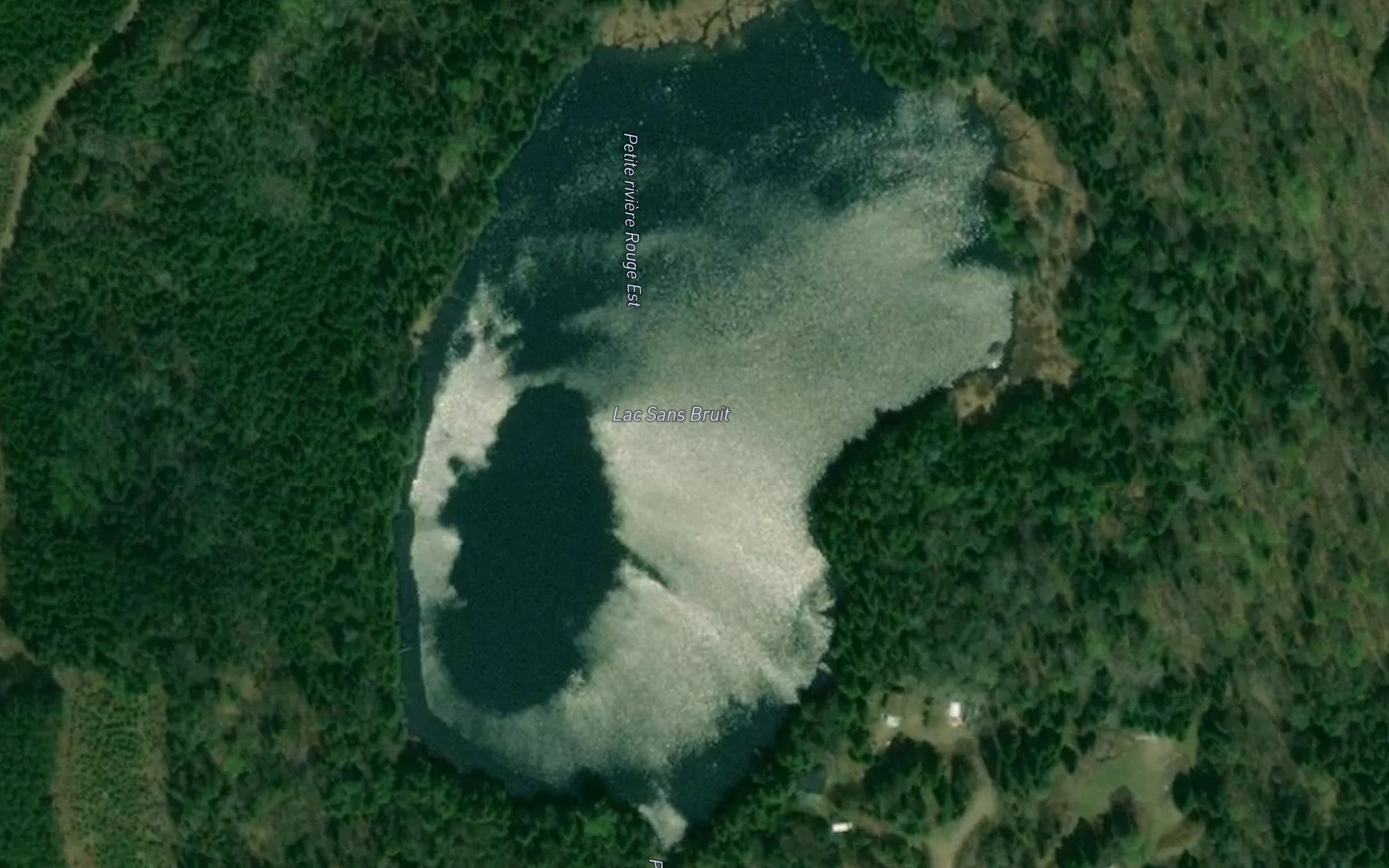 Satellite map of the Lac Sans Bruit