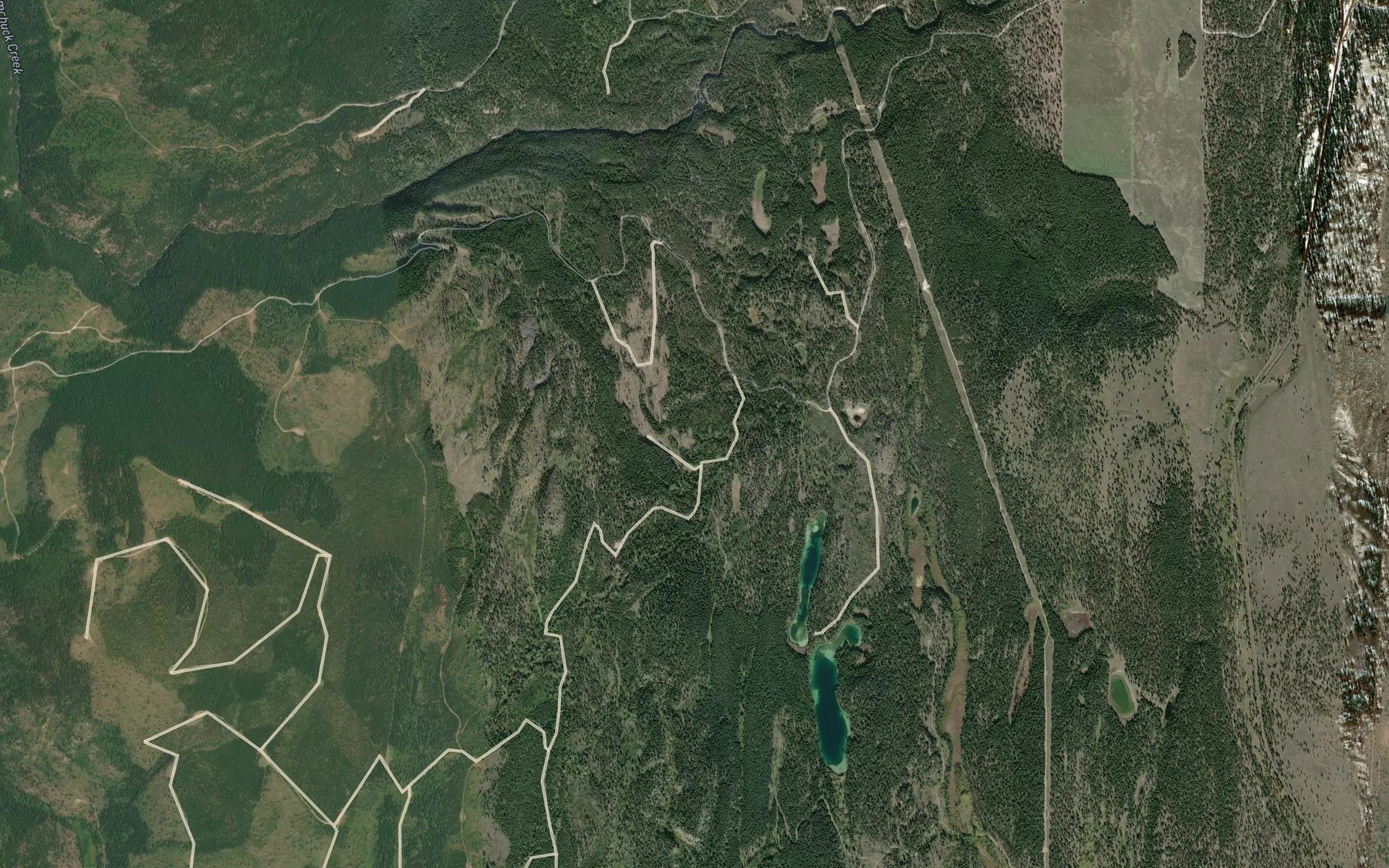 Satellite map of the Pommier Creek