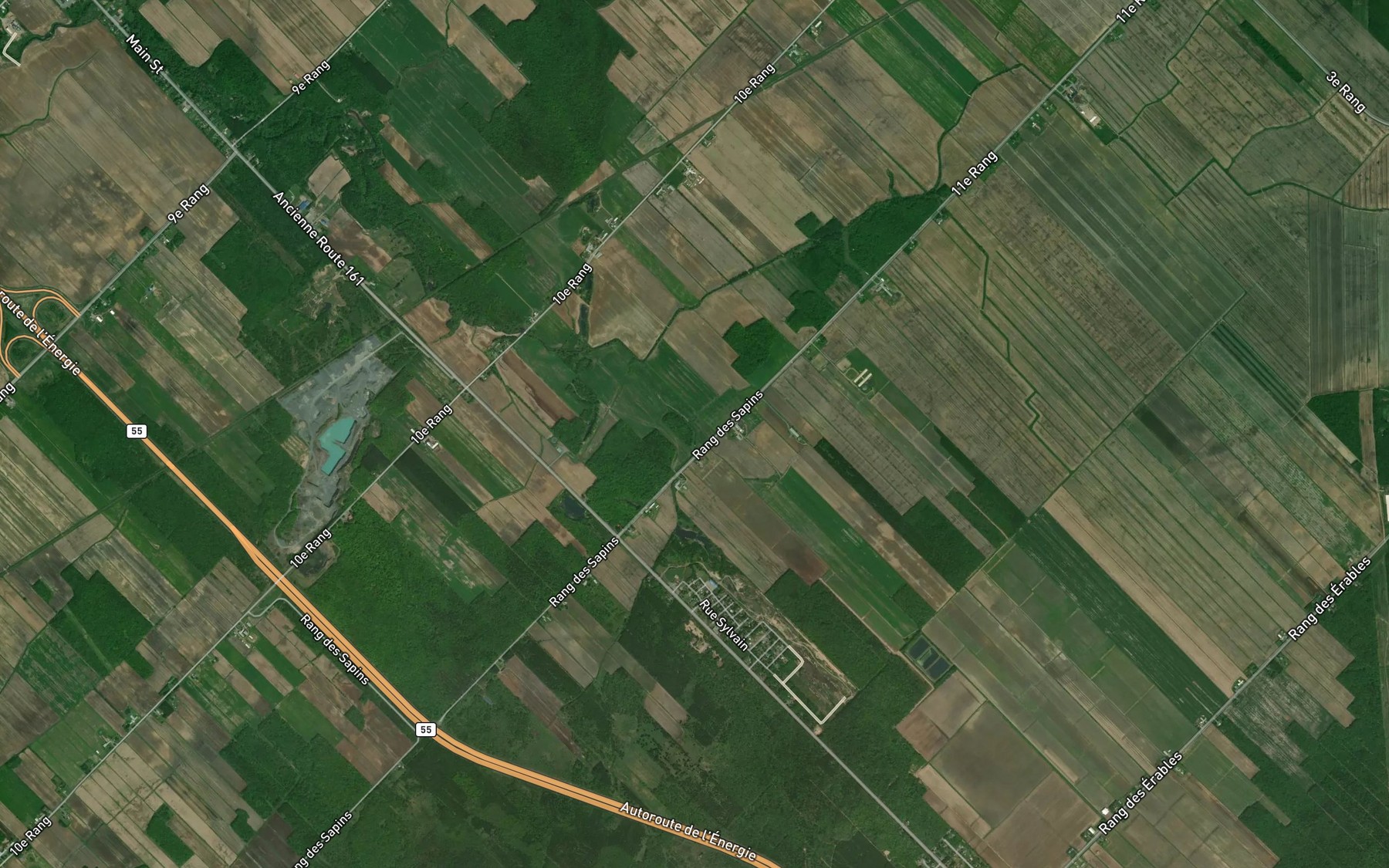 Satellite map of the Ruisseau des Prairies