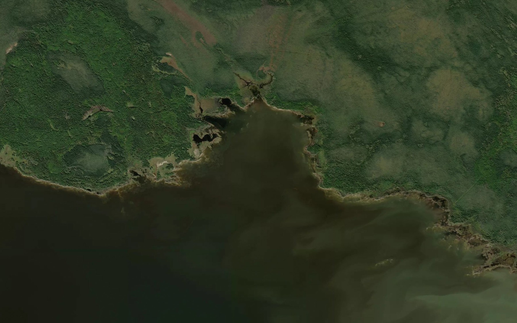 Satellite map of the Campbell Bay