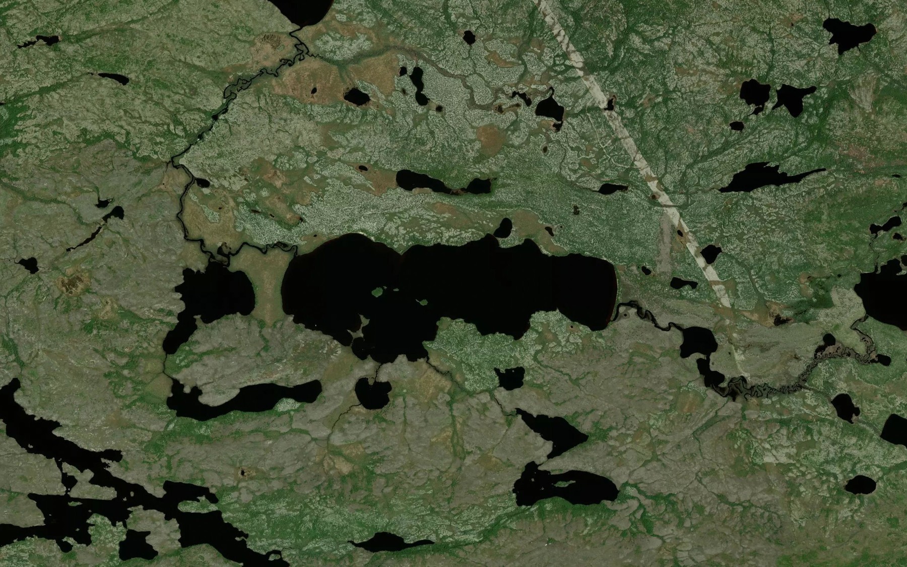 Satellite map of the Lac Mistamapis
