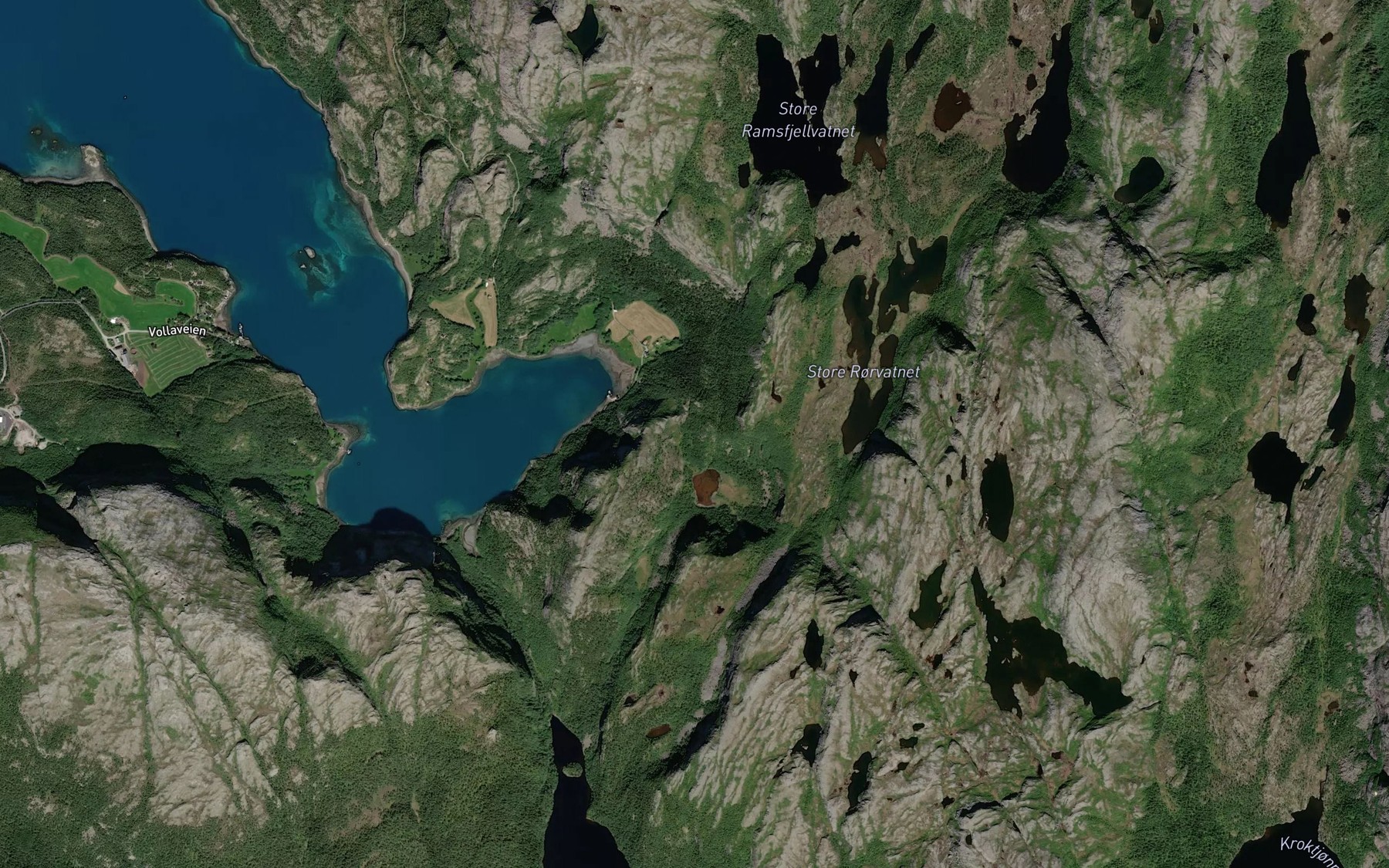Satellite map of the Hestmarkbekken