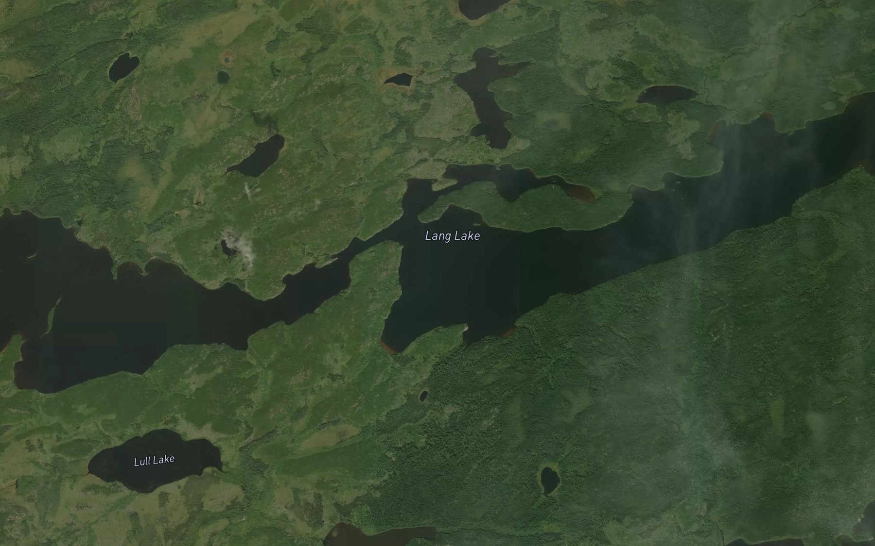 Satellite map of the Lang Lake