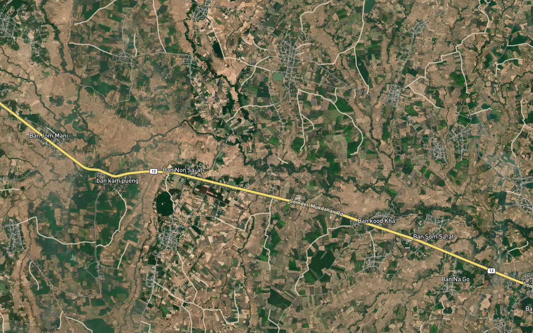 Satellite map of the Huai Phang Khong