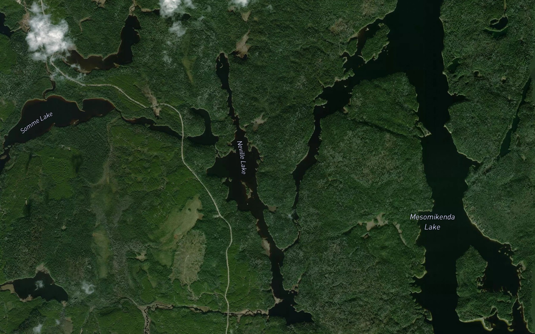 Satellite map of the Somme River