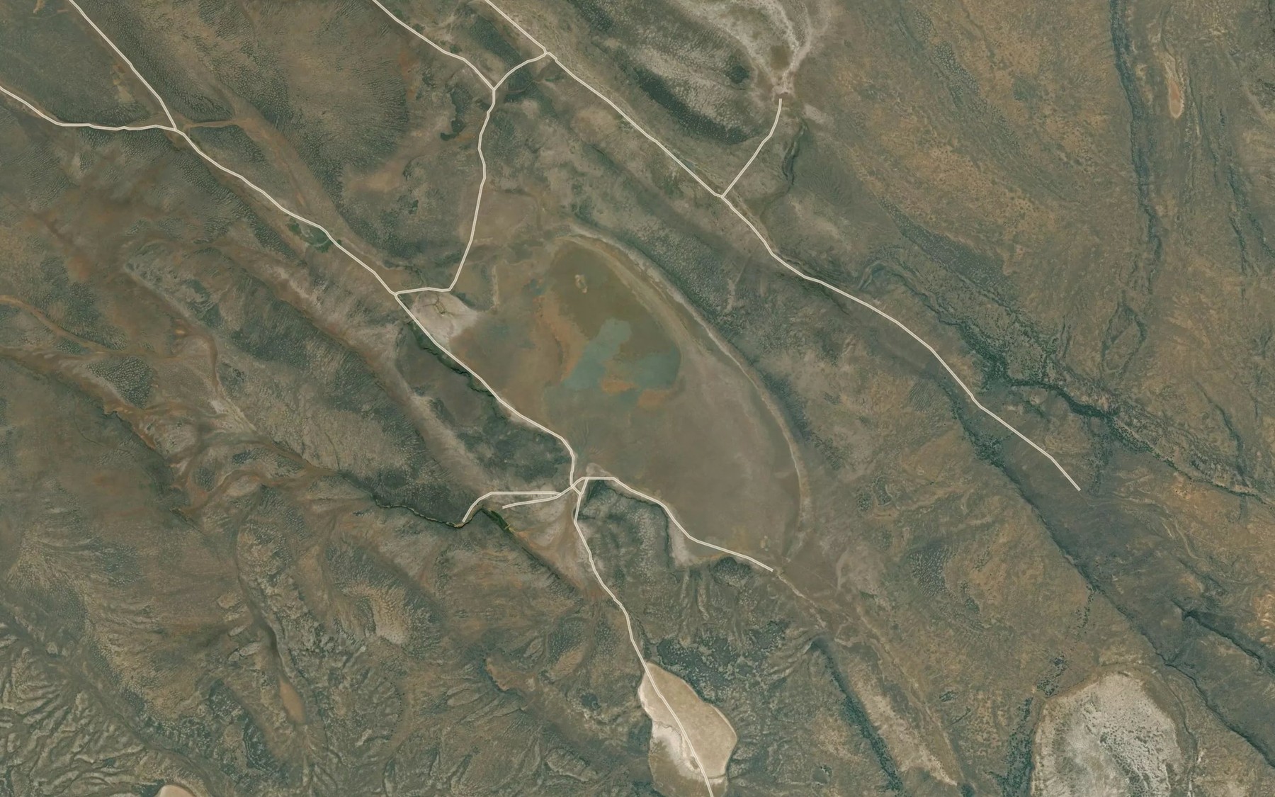 Satellite map of the Desert Lake