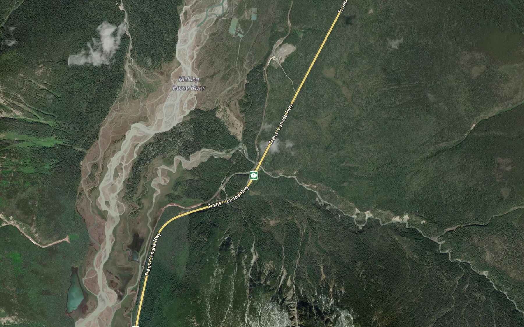 Satellite map of the Haygarth Creek