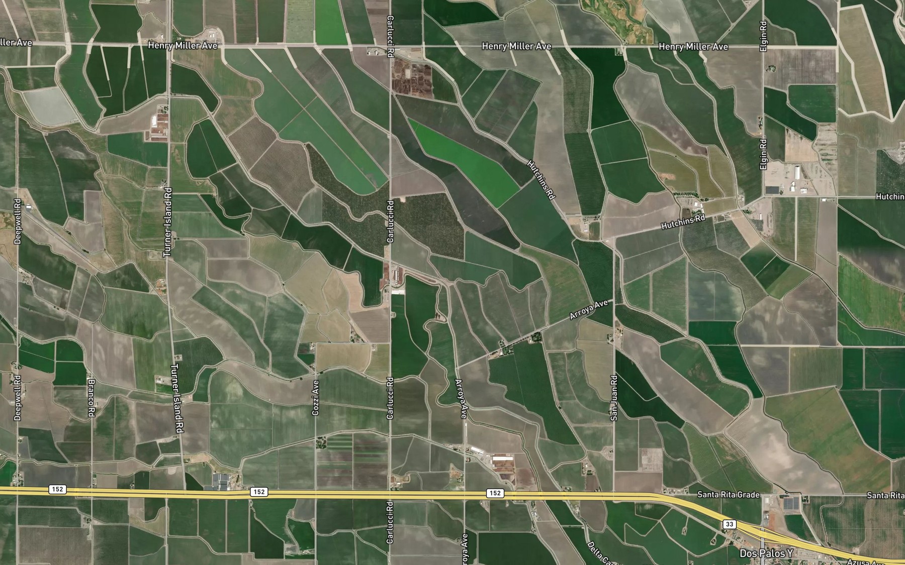 Satellite map of the Belmont Drain