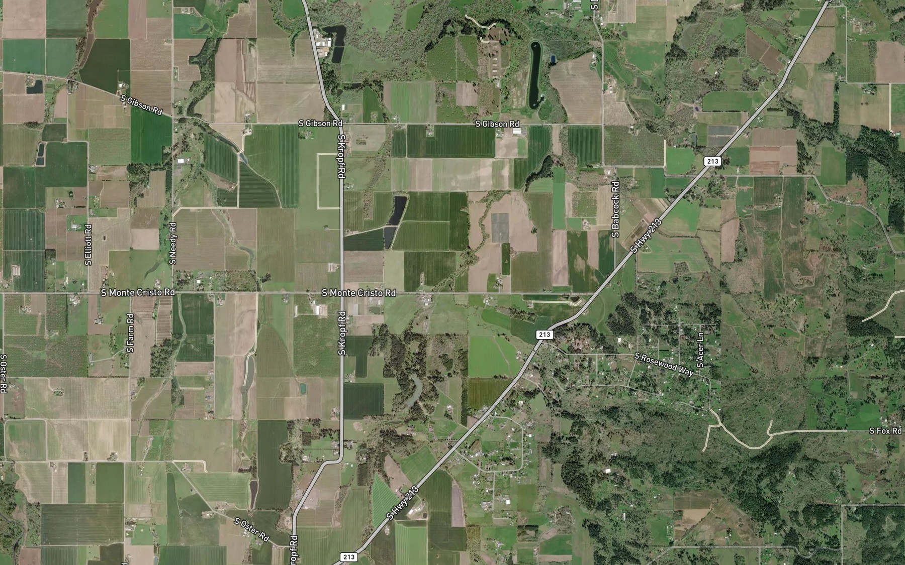 Satellite map of the Marquam Creek