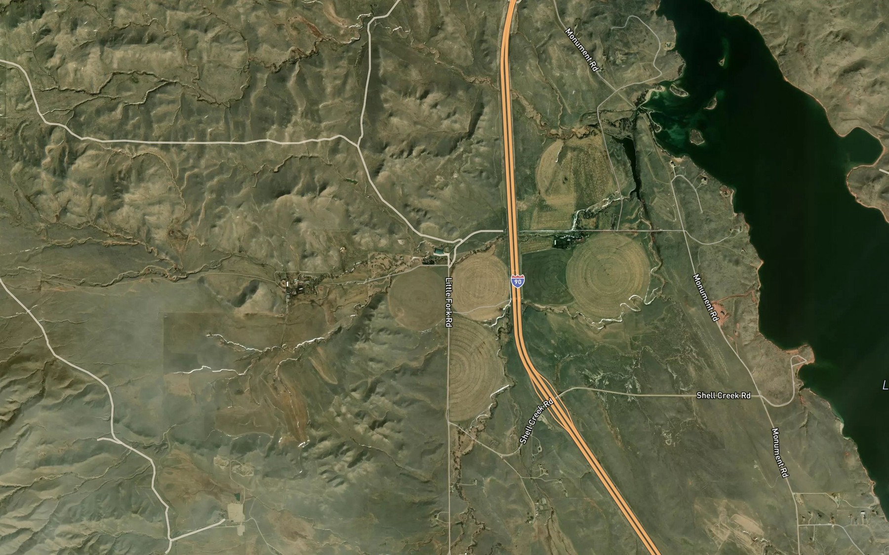 Satellite map of the Ritchey Ditch