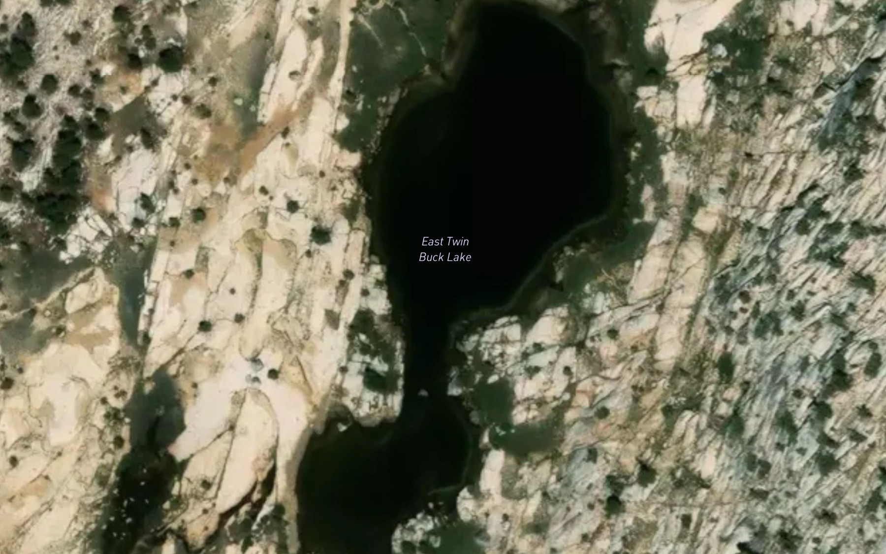Satellite map of the Bullet Lake