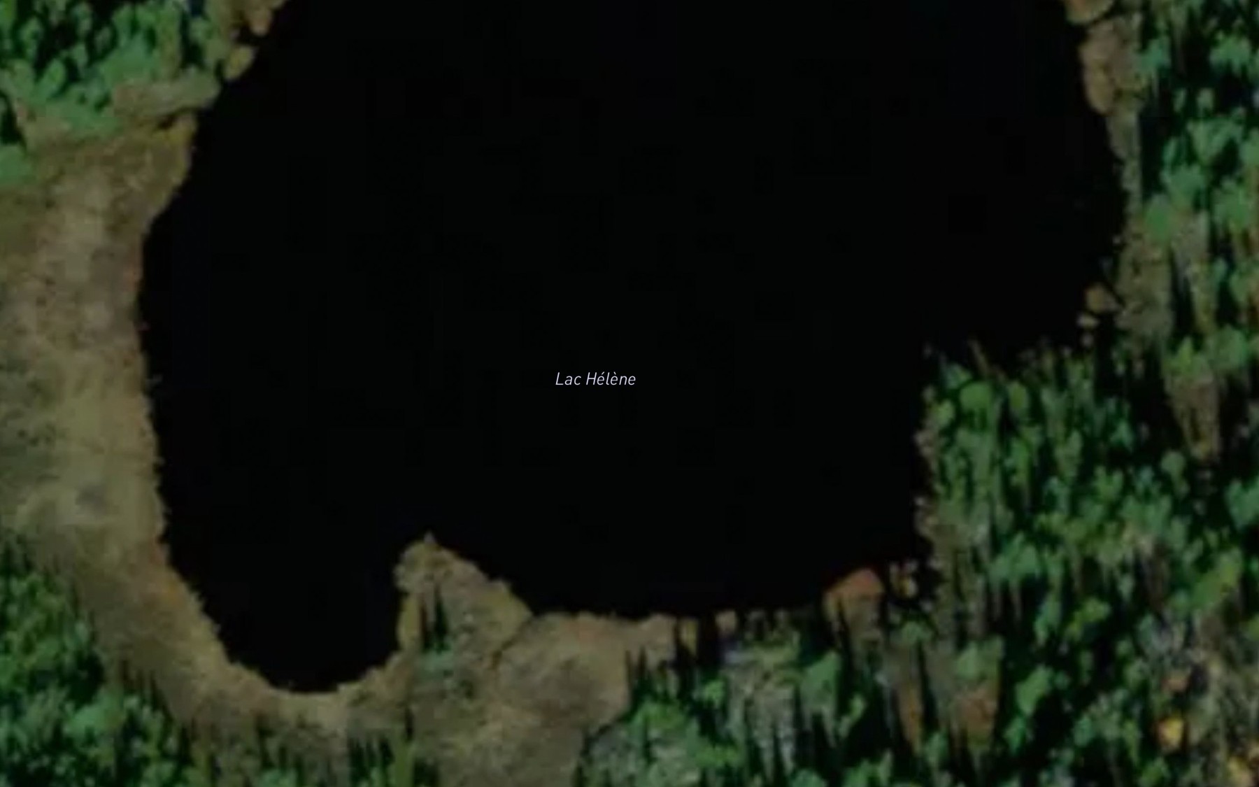 Satellite map of the Lac Helene