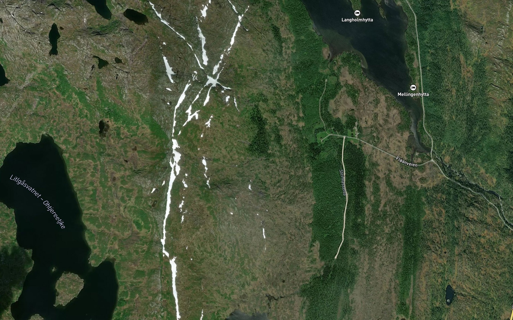 Satellite map of the Bjarnebekken