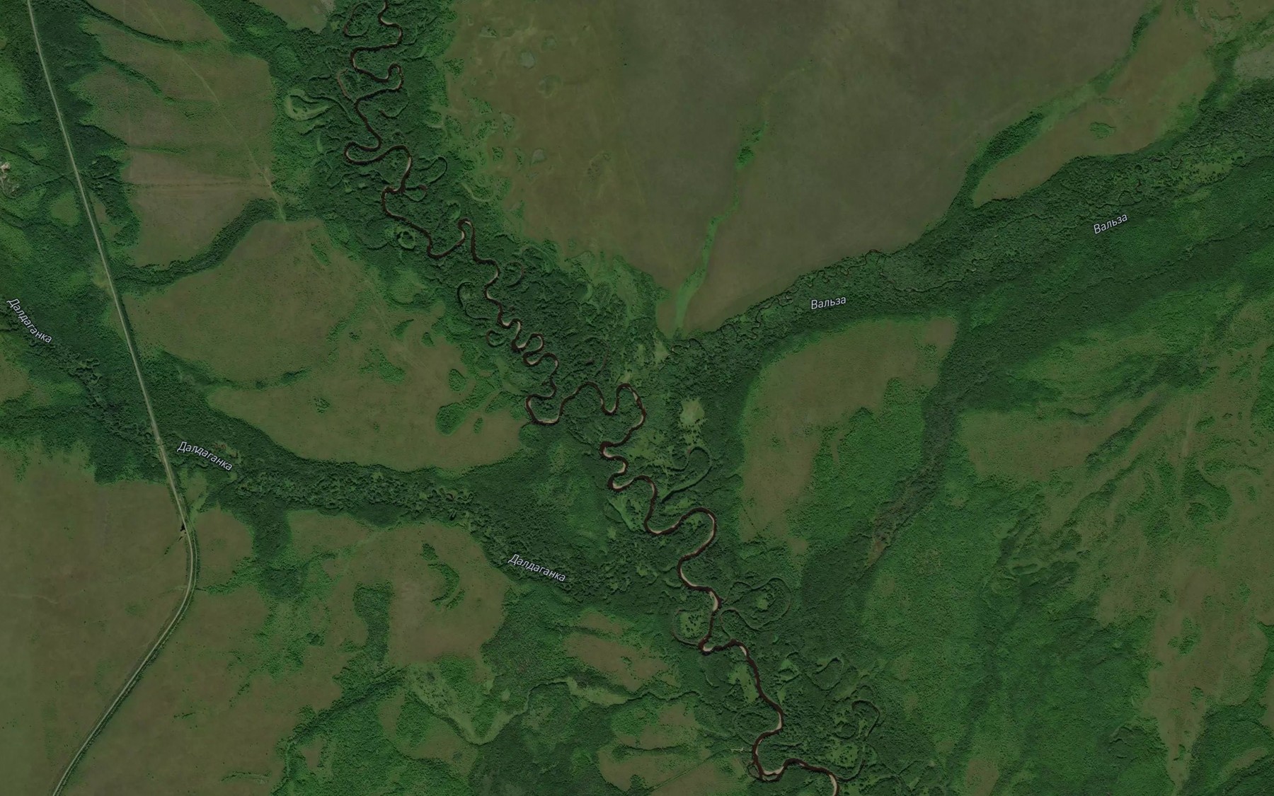 Satellite map of the Val'za
