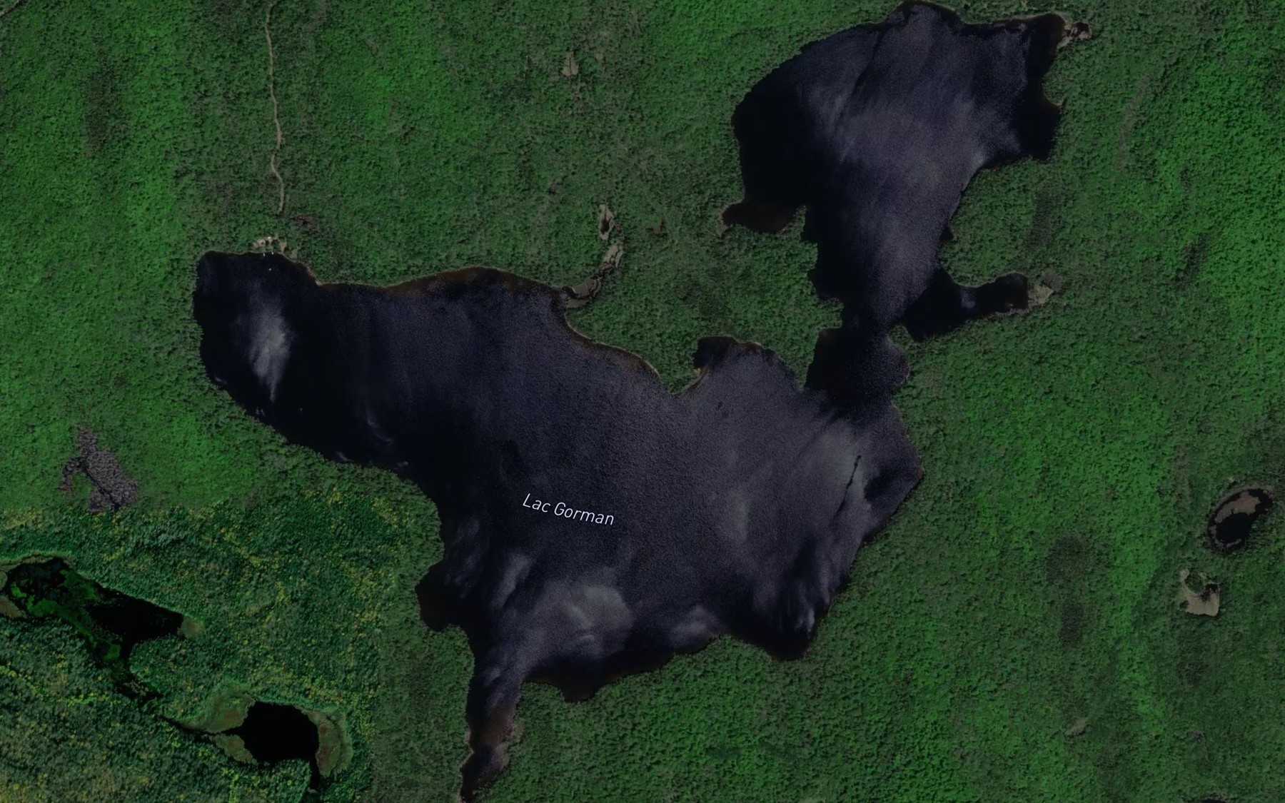 Satellite map of the Lac Gorman