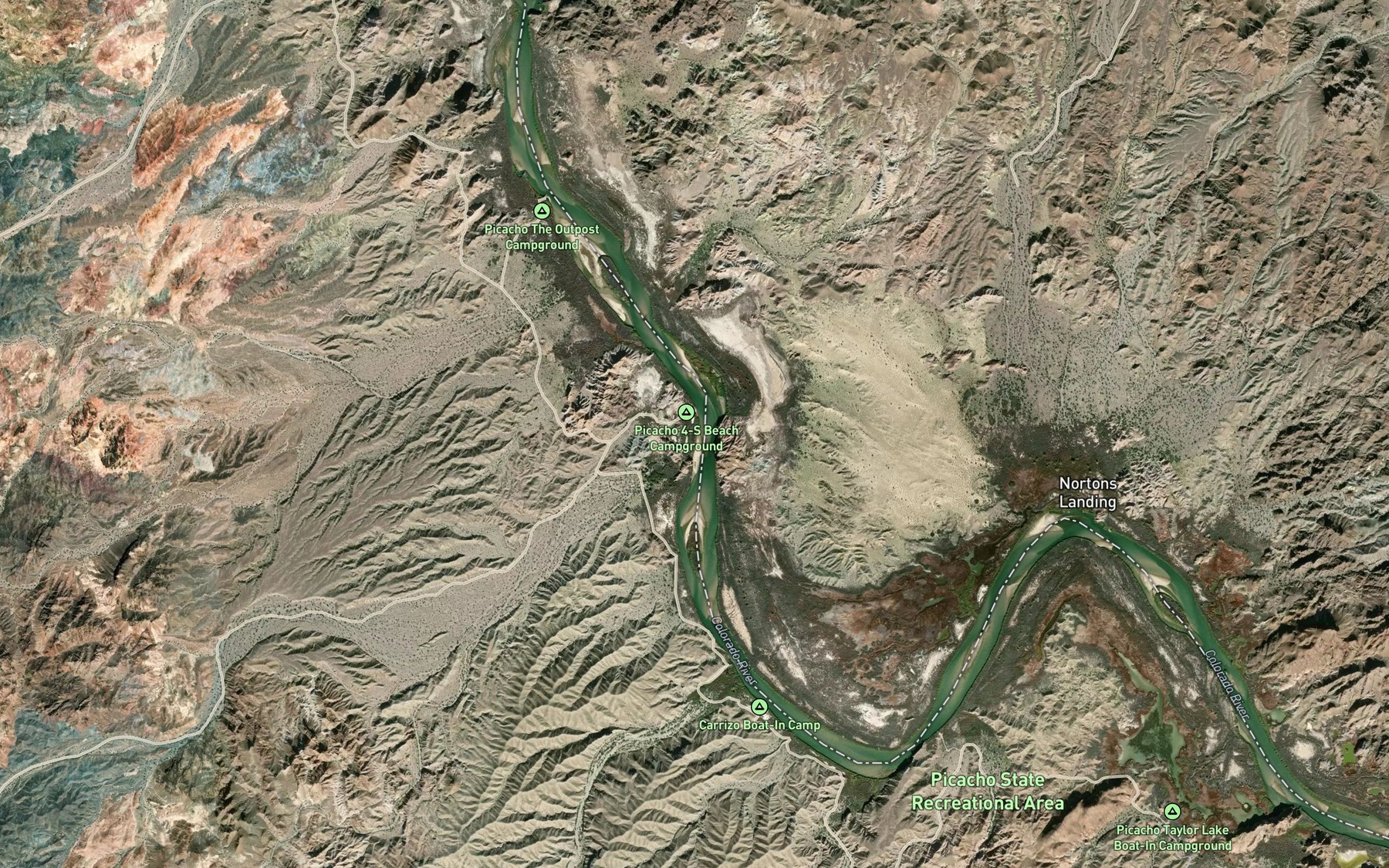 Satellite map of the Gavilan Wash