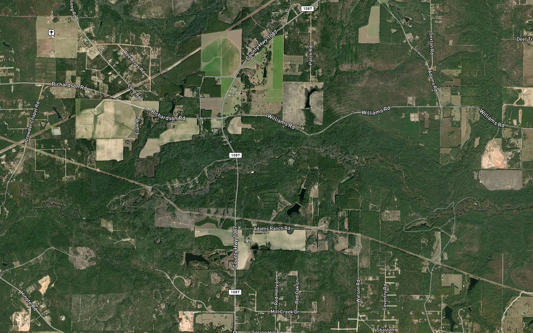 Satellite map of the Coal Spring Lake