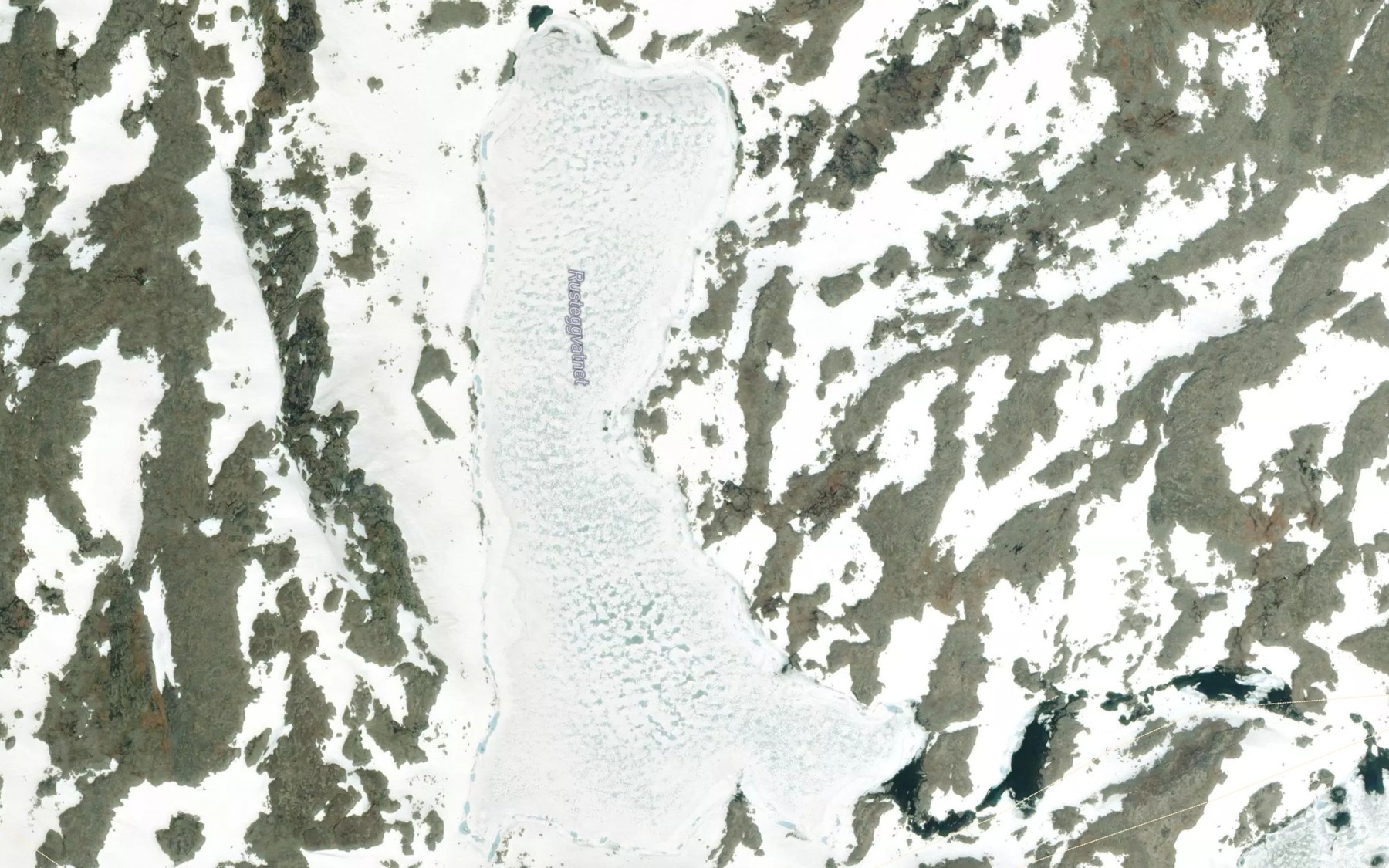 Satellite map of the Rusteggvatnet