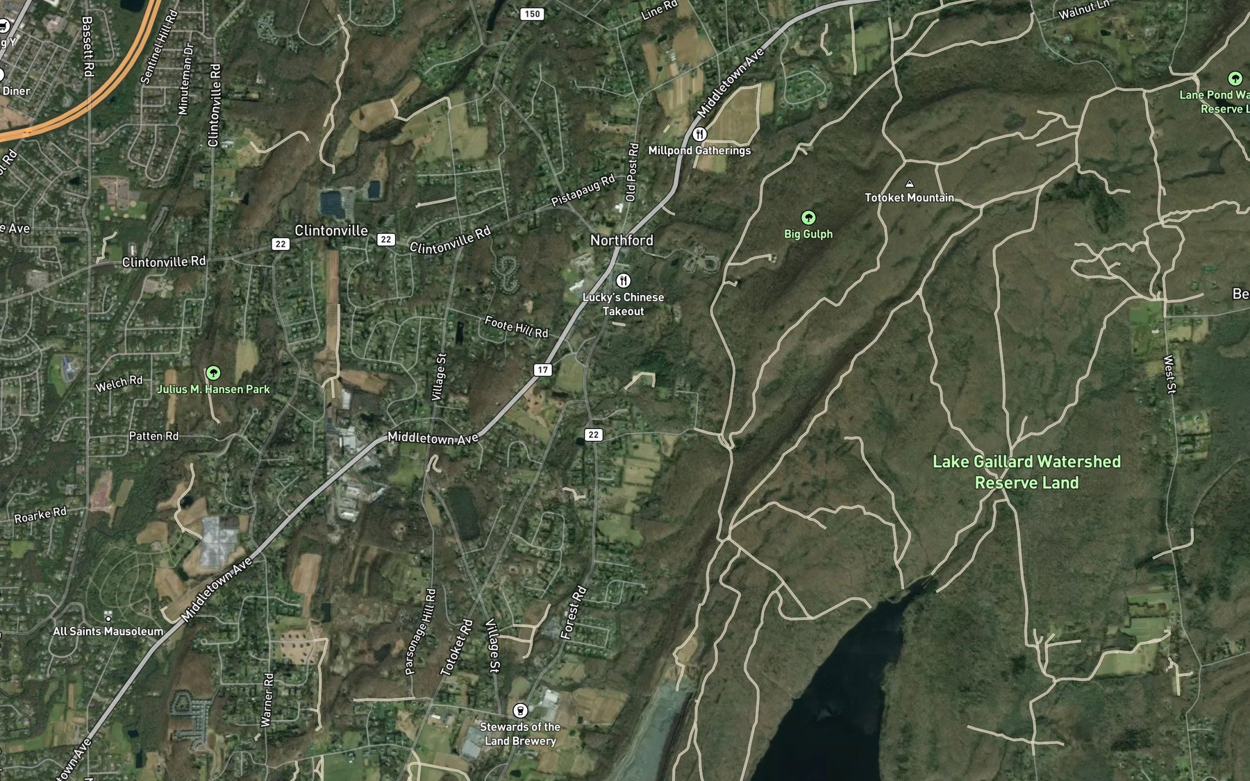 Satellite map of the Gulf Brook