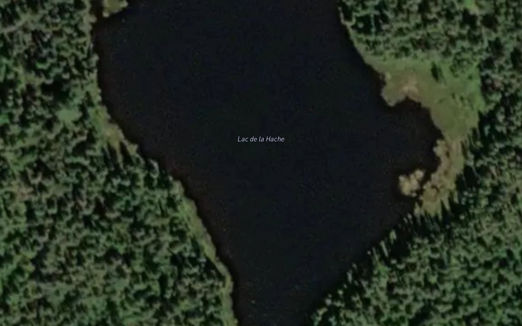 Satellite map of the Lac de la Hache