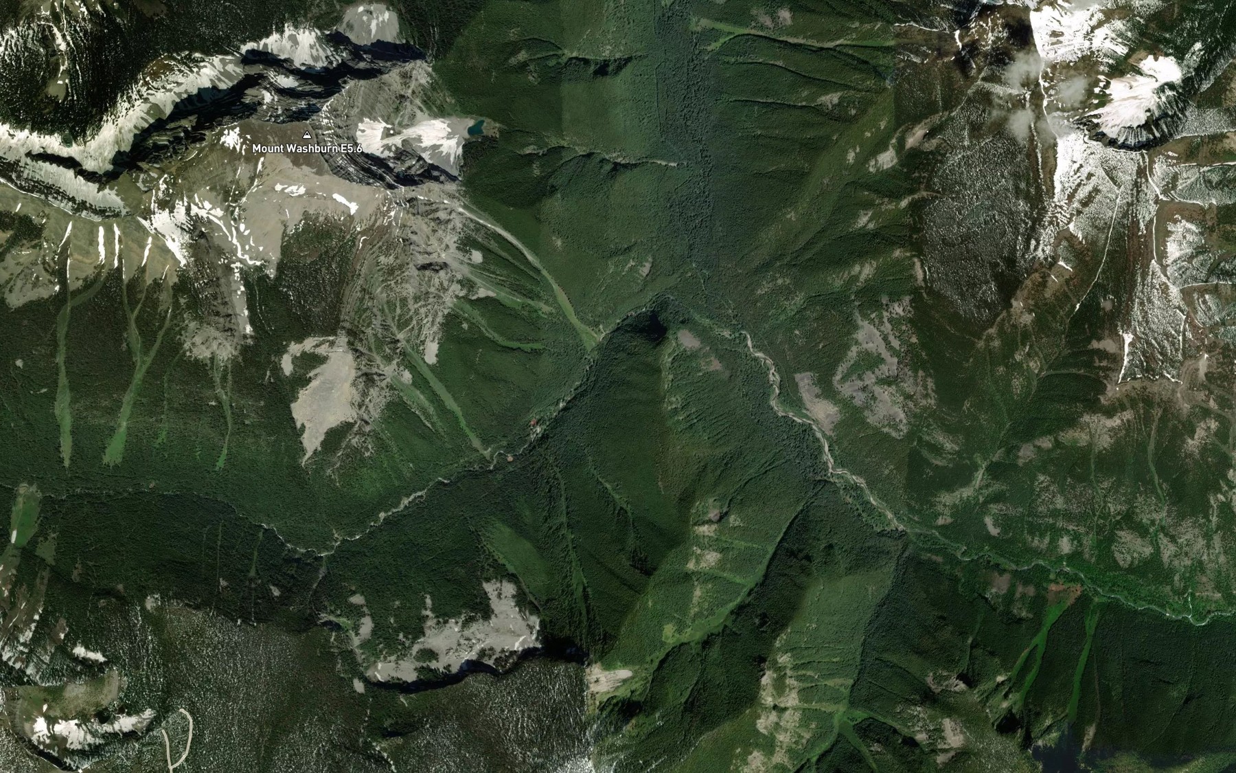 Satellite map of the Telford Creek